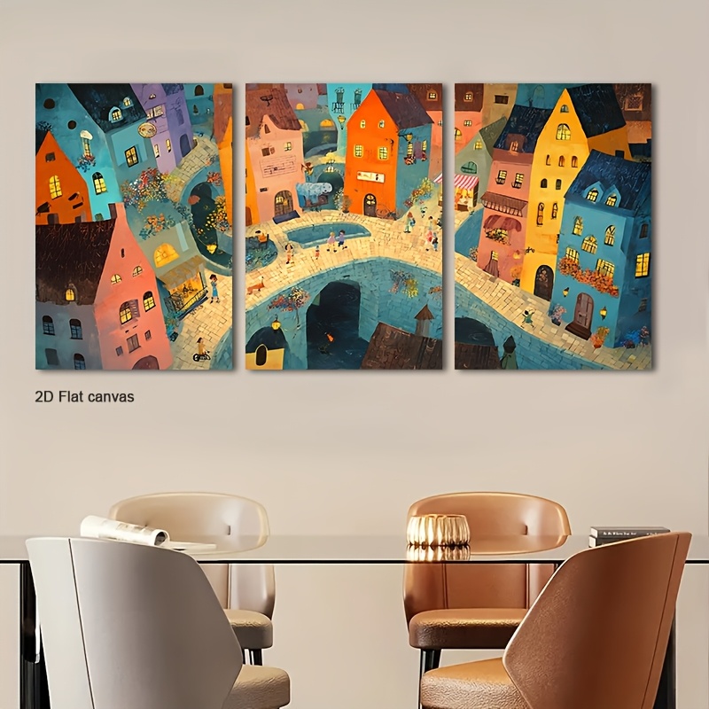 Frameless Canvas 3pcs Magical  - Canvas Wrap Ready ulasan dan harga