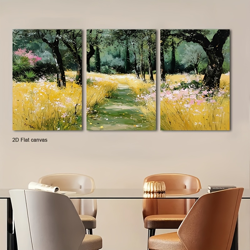 Frameless Canvas 3pcs Sunlit W - Canvas Wrap Ready ulasan dan harga