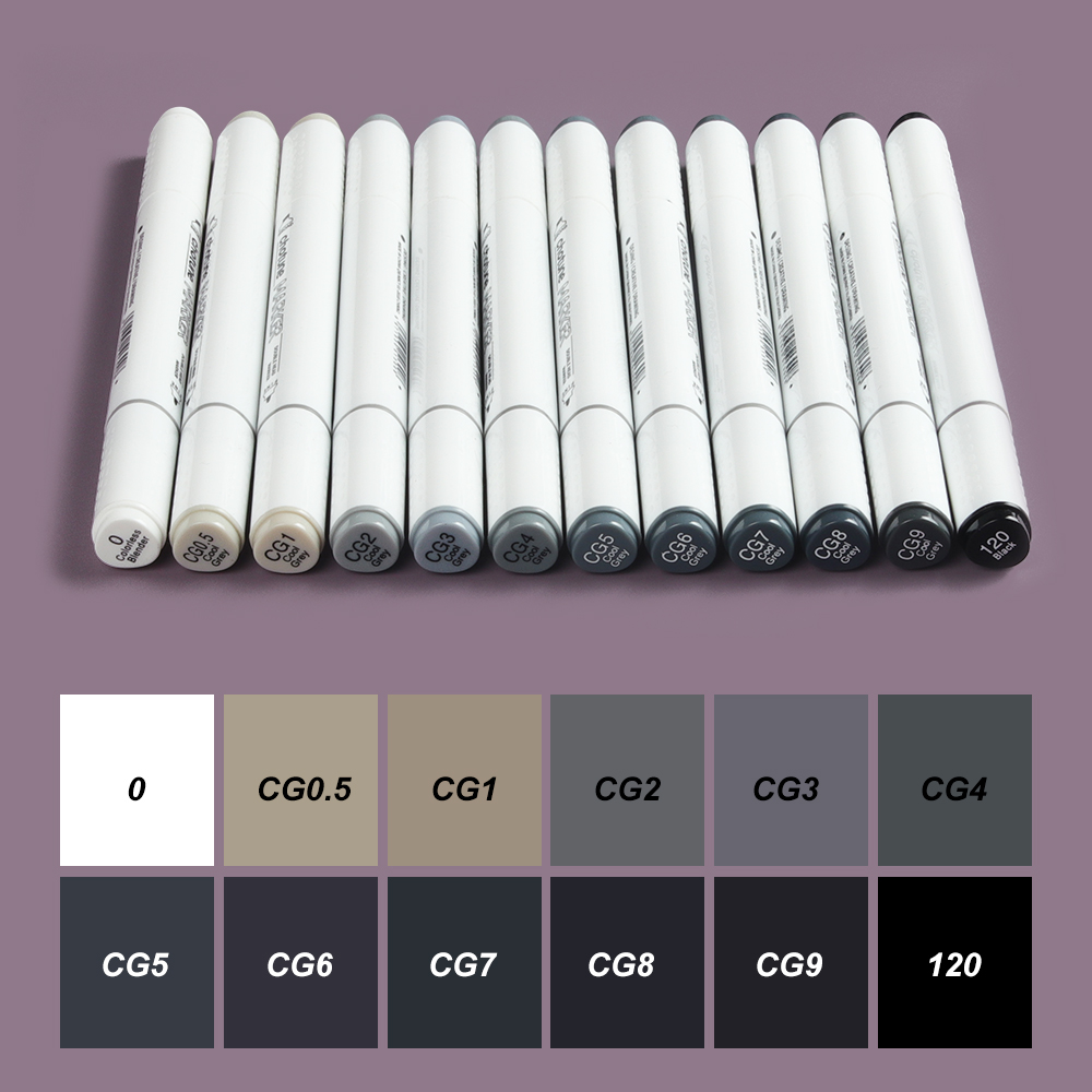 THOTUNE 12 Colors Warm Grey Co - Copic Marker Sketch ulasan dan harga