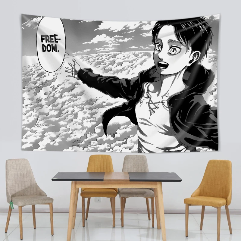 Eren Yeager Freedom Manga Post - Canvas Wrap Ready ulasan dan harga