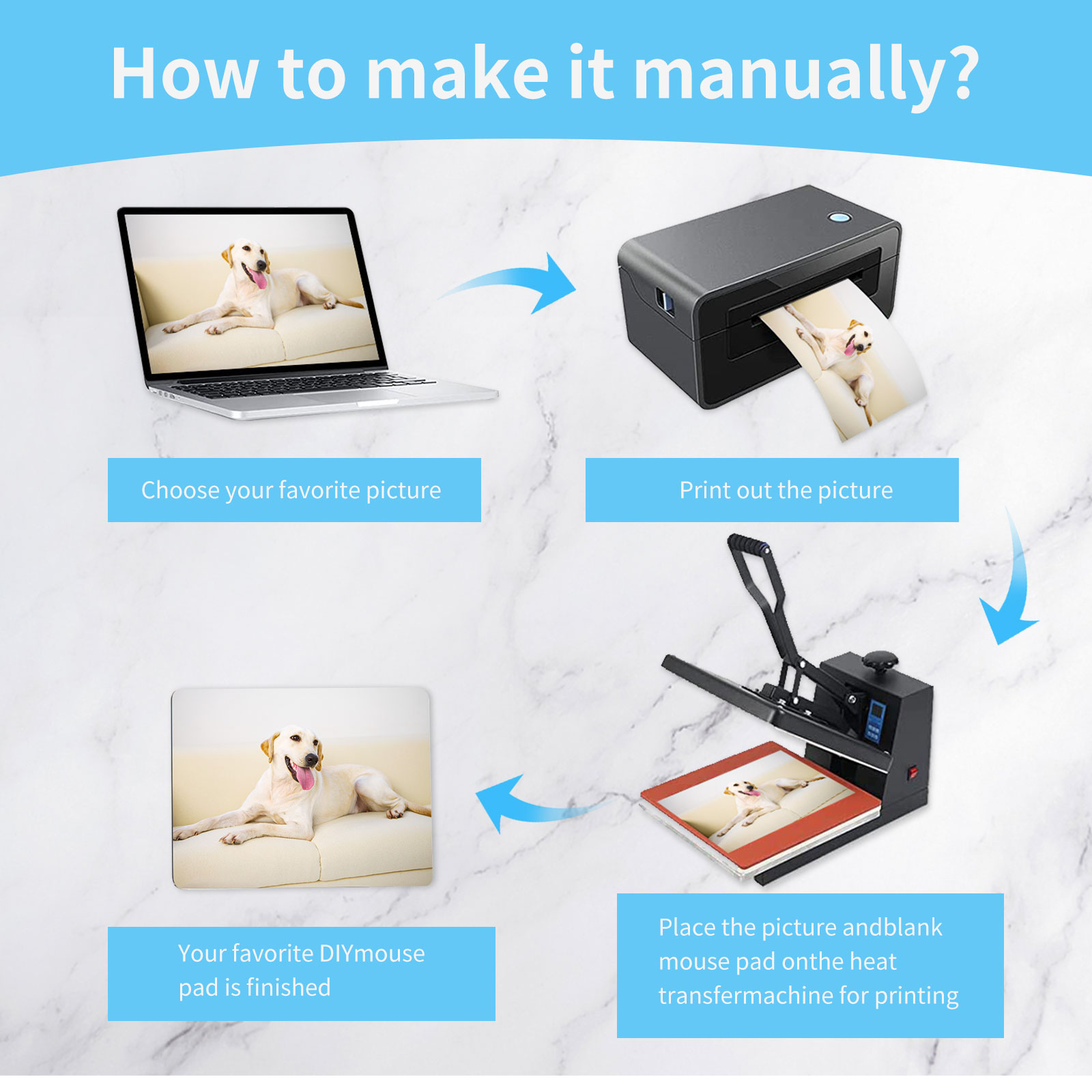 8pcs Sublimation Mouse Pad Bla - Mouse Pad Blank Sublimation ulasan dan harga