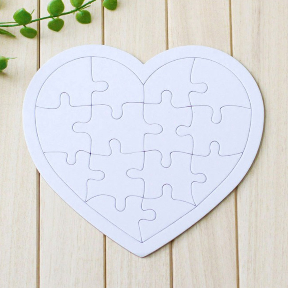 4Pcs Blank Jigsaw Puzzles Kids - Puzzle Blank White ulasan dan harga