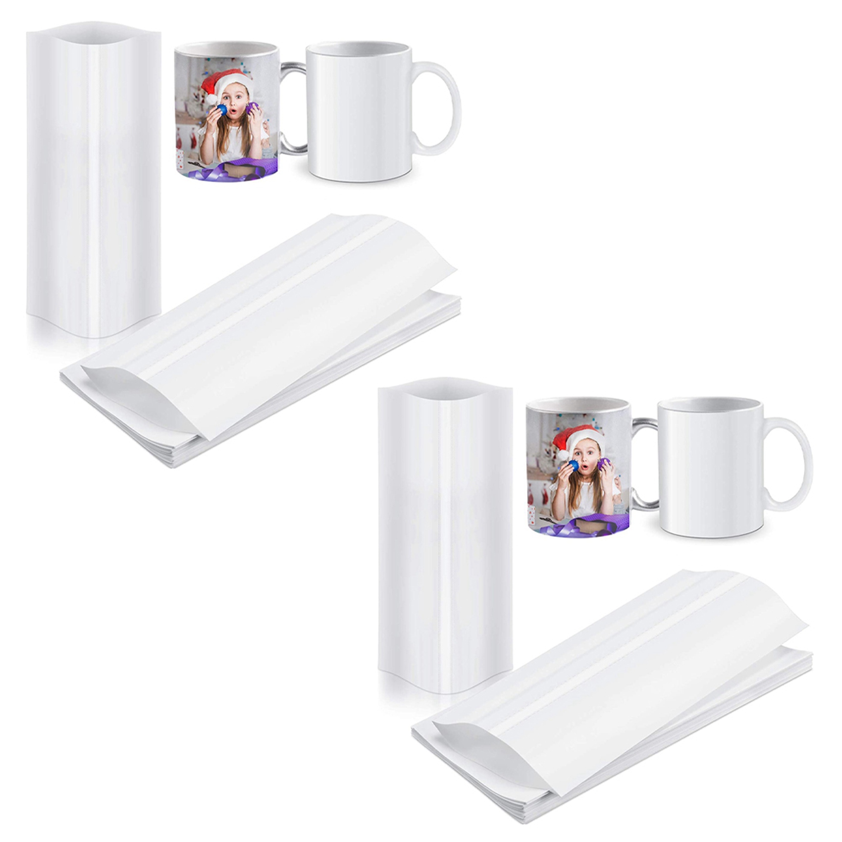 A74E-140Pcs Sublimation Shrink - Sublimation Mug White ulasan dan harga